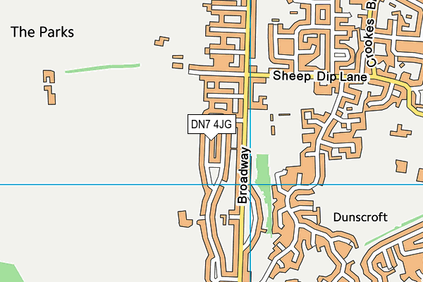 DN7 4JG map - OS VectorMap District (Ordnance Survey)