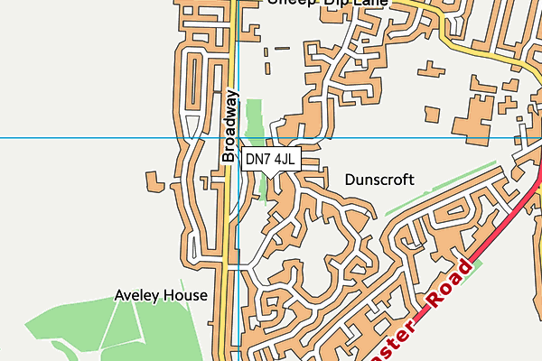 DN7 4JL map - OS VectorMap District (Ordnance Survey)