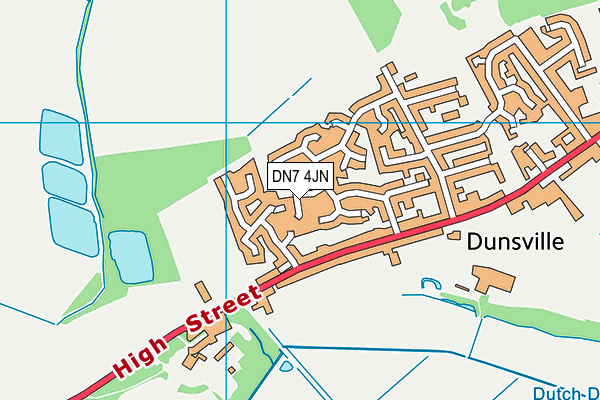 DN7 4JN map - OS VectorMap District (Ordnance Survey)
