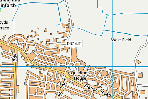 DN7 4JT map - OS VectorMap District (Ordnance Survey)
