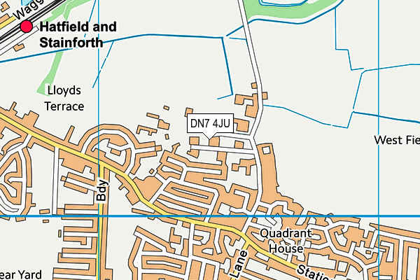 DN7 4JU map - OS VectorMap District (Ordnance Survey)