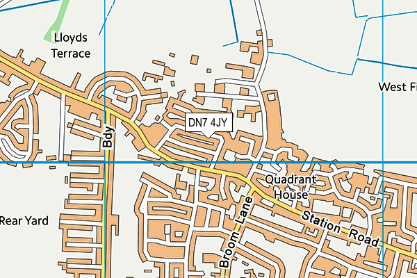 DN7 4JY map - OS VectorMap District (Ordnance Survey)