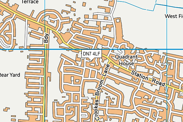 DN7 4LF map - OS VectorMap District (Ordnance Survey)