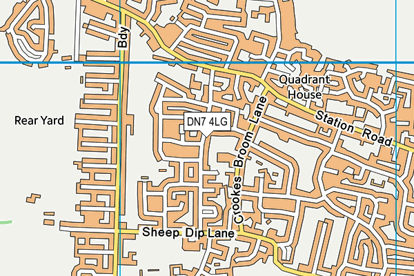 DN7 4LG map - OS VectorMap District (Ordnance Survey)