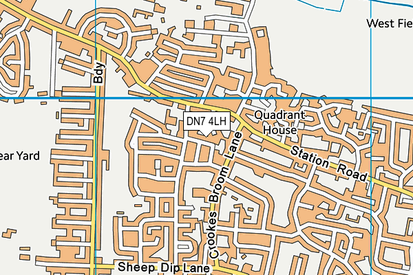 DN7 4LH map - OS VectorMap District (Ordnance Survey)