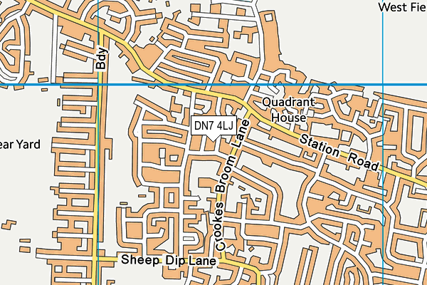 DN7 4LJ map - OS VectorMap District (Ordnance Survey)