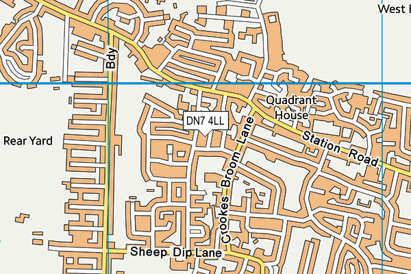 DN7 4LL map - OS VectorMap District (Ordnance Survey)