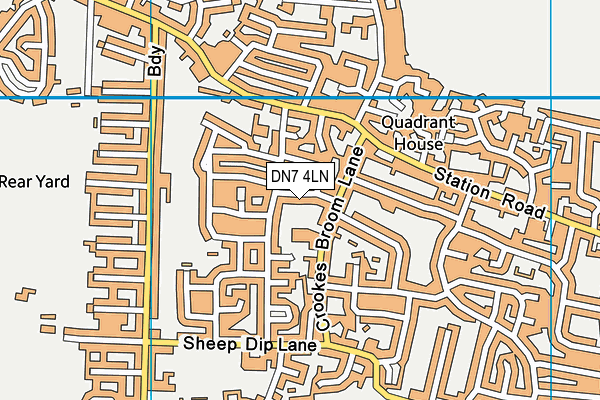 DN7 4LN map - OS VectorMap District (Ordnance Survey)