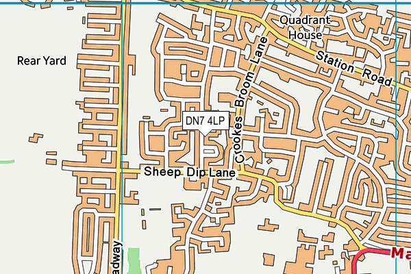 DN7 4LP map - OS VectorMap District (Ordnance Survey)