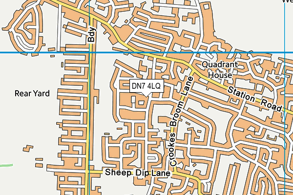 DN7 4LQ map - OS VectorMap District (Ordnance Survey)