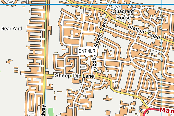 DN7 4LR map - OS VectorMap District (Ordnance Survey)