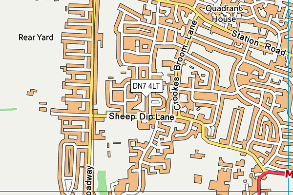 DN7 4LT map - OS VectorMap District (Ordnance Survey)