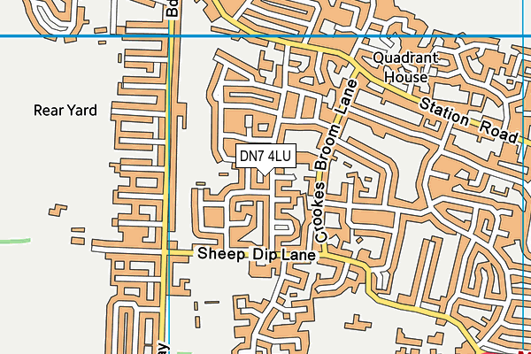DN7 4LU map - OS VectorMap District (Ordnance Survey)