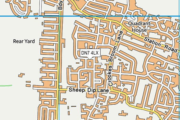 DN7 4LX map - OS VectorMap District (Ordnance Survey)