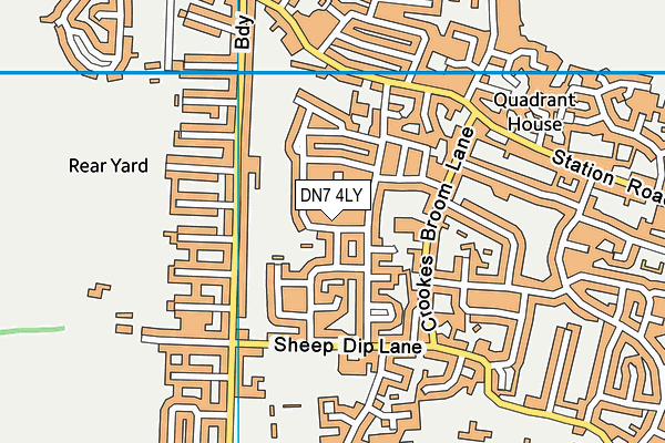 DN7 4LY map - OS VectorMap District (Ordnance Survey)