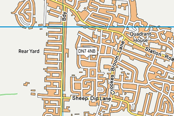 DN7 4NB map - OS VectorMap District (Ordnance Survey)
