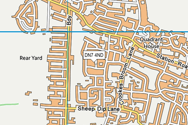 DN7 4ND map - OS VectorMap District (Ordnance Survey)