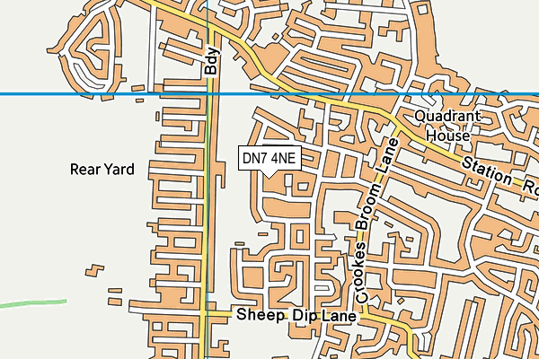 DN7 4NE map - OS VectorMap District (Ordnance Survey)