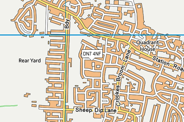 DN7 4NF map - OS VectorMap District (Ordnance Survey)