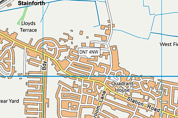 DN7 4NW map - OS VectorMap District (Ordnance Survey)