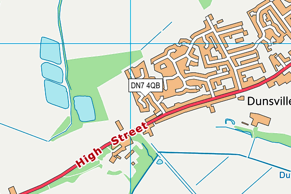 DN7 4QB map - OS VectorMap District (Ordnance Survey)