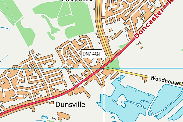 DN7 4QJ map - OS VectorMap District (Ordnance Survey)