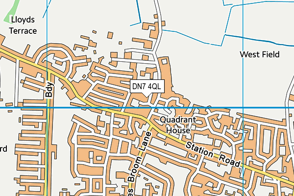 DN7 4QL map - OS VectorMap District (Ordnance Survey)