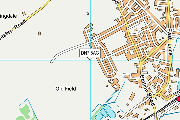 DN7 5AG map - OS VectorMap District (Ordnance Survey)