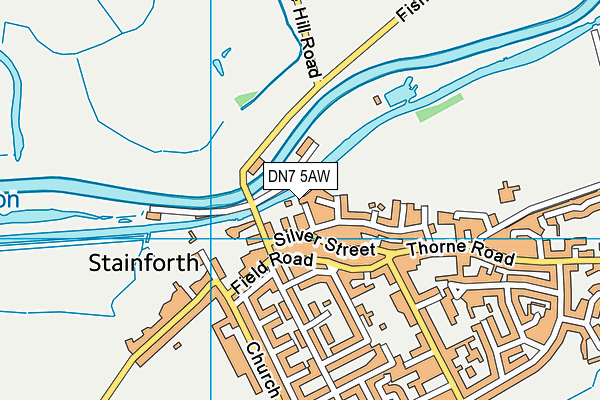 DN7 5AW map - OS VectorMap District (Ordnance Survey)