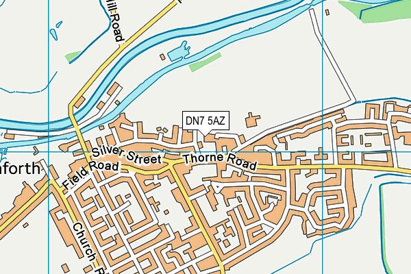 DN7 5AZ map - OS VectorMap District (Ordnance Survey)