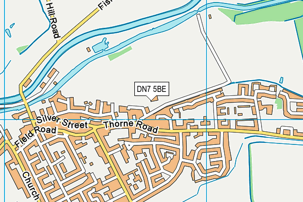 DN7 5BE map - OS VectorMap District (Ordnance Survey)