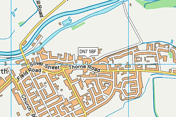 DN7 5BF map - OS VectorMap District (Ordnance Survey)