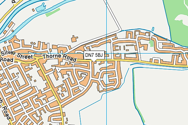 DN7 5BJ map - OS VectorMap District (Ordnance Survey)