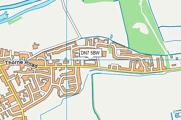 DN7 5BW map - OS VectorMap District (Ordnance Survey)