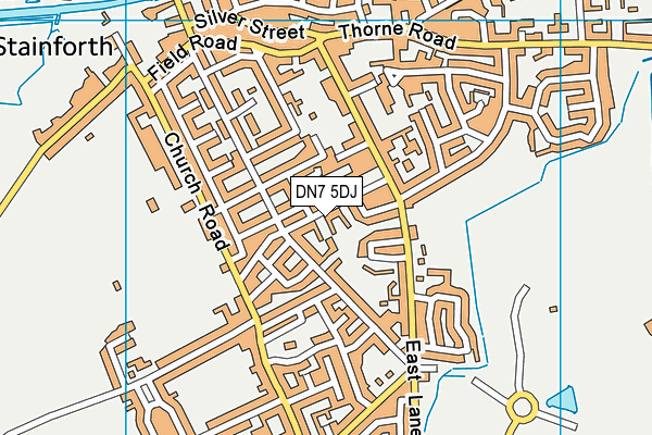 DN7 5DJ map - OS VectorMap District (Ordnance Survey)