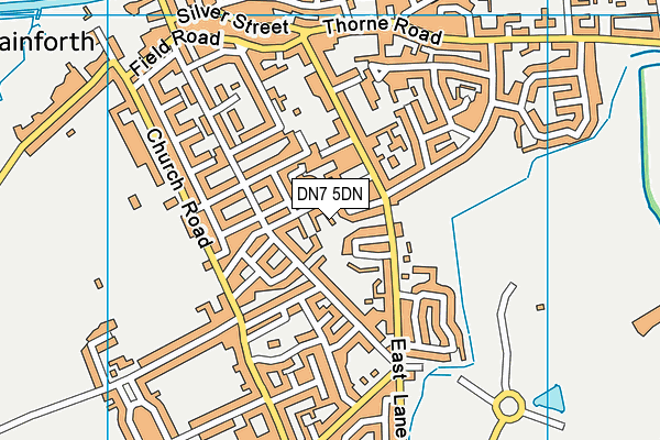 DN7 5DN map - OS VectorMap District (Ordnance Survey)