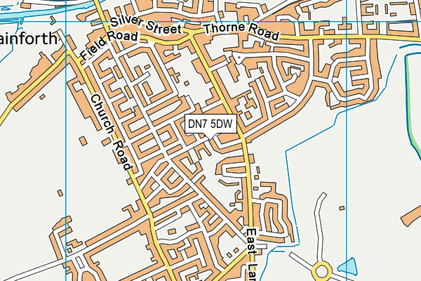DN7 5DW map - OS VectorMap District (Ordnance Survey)