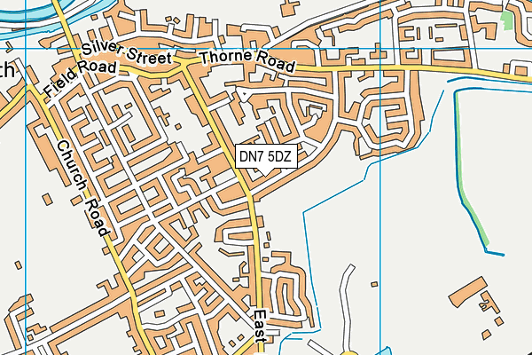 DN7 5DZ map - OS VectorMap District (Ordnance Survey)