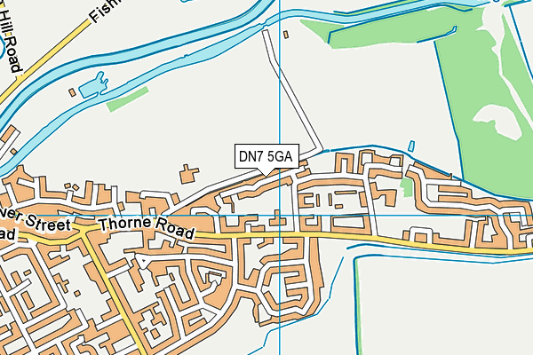 DN7 5GA map - OS VectorMap District (Ordnance Survey)