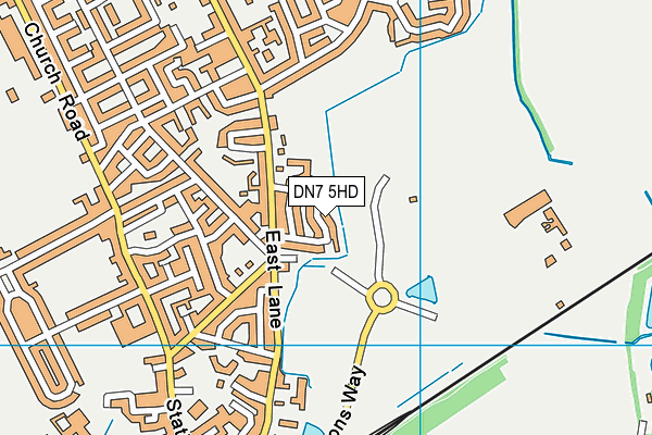 DN7 5HD map - OS VectorMap District (Ordnance Survey)