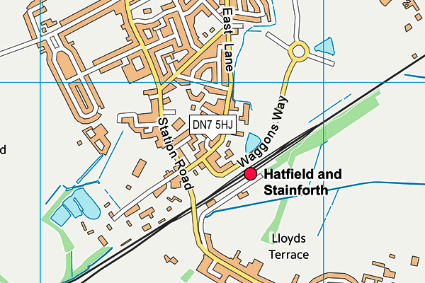 DN7 5HJ map - OS VectorMap District (Ordnance Survey)