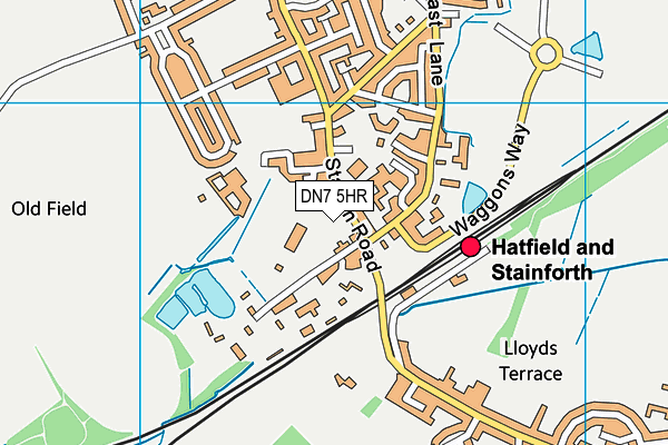 DN7 5HR map - OS VectorMap District (Ordnance Survey)