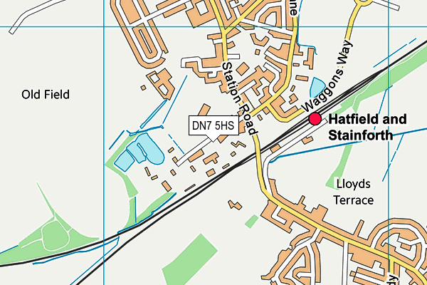 DN7 5HS map - OS VectorMap District (Ordnance Survey)