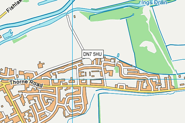 DN7 5HU map - OS VectorMap District (Ordnance Survey)