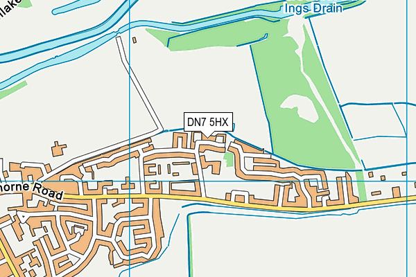 DN7 5HX map - OS VectorMap District (Ordnance Survey)
