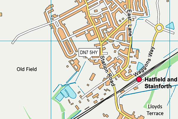 DN7 5HY map - OS VectorMap District (Ordnance Survey)