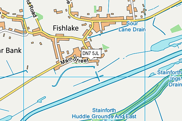 DN7 5JL map - OS VectorMap District (Ordnance Survey)