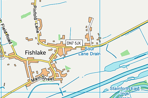 DN7 5JX map - OS VectorMap District (Ordnance Survey)