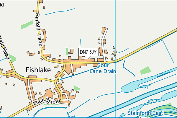DN7 5JY map - OS VectorMap District (Ordnance Survey)
