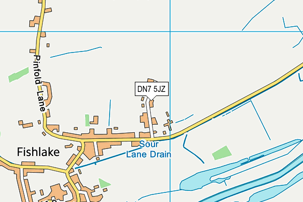 DN7 5JZ map - OS VectorMap District (Ordnance Survey)